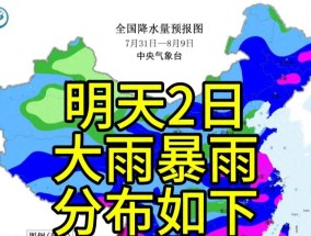 新一轮强降雨范围锁定！今天夜间至8月2日天气预报，暴雨分布如下