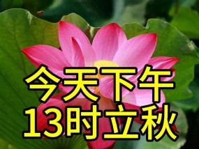 不是迷信！今天13时立秋，“最旺”自己的5件事，别忘告诉身边人