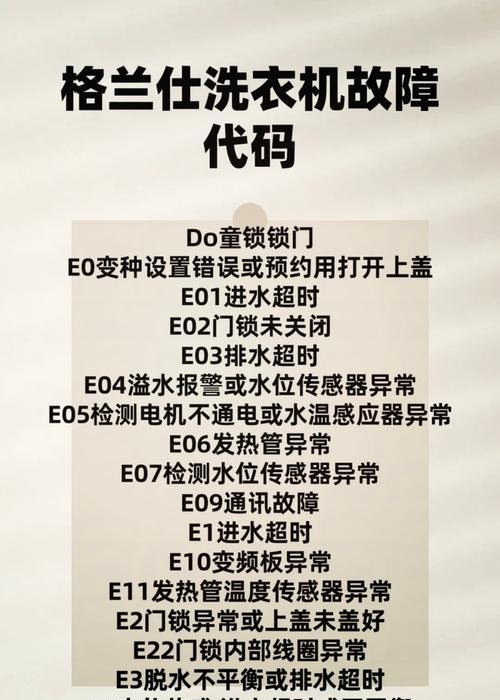 洗衣机显示505故障代码意味着什么？如何解决？  第1张