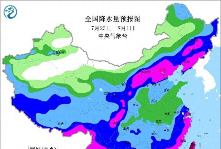 本轮强降雨中心已定，明日7月25号天气预报，暴雨大暴雨分布如下  第1张