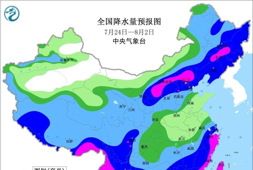 本轮降雨形势已转变，南方降雨减少北方增多，高温过程将达到顶点  第5张