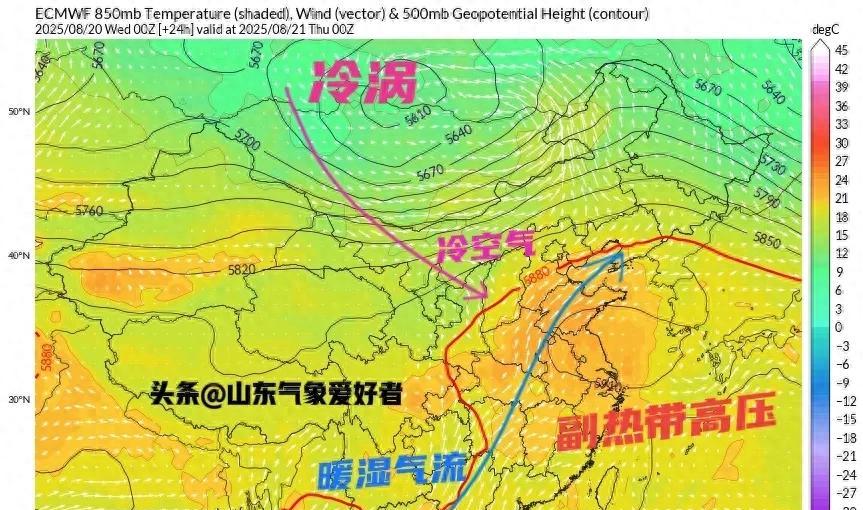 22日起山东降雨偏多，月底冷槽制造冷空气降温，暴雨再次来袭！  第1张