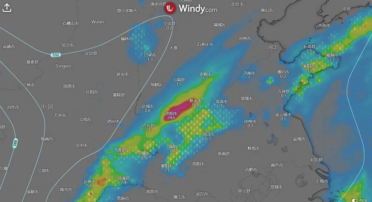 22日起山东降雨偏多，月底冷槽制造冷空气降温，暴雨再次来袭！  第11张