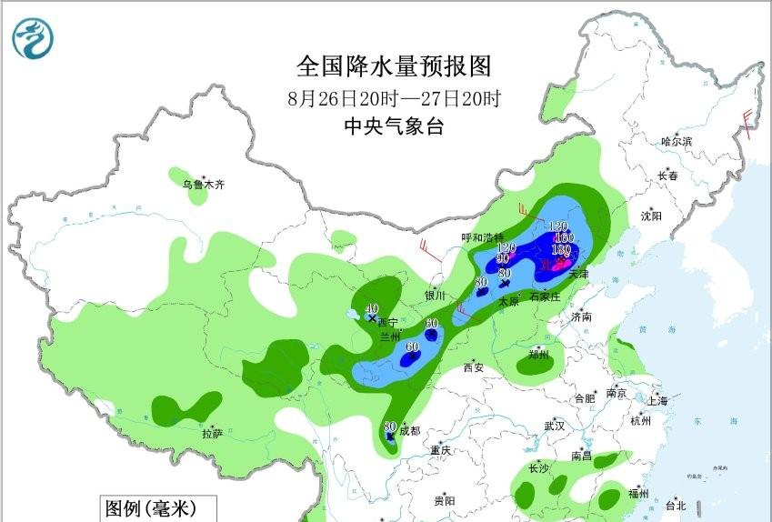 河北！本轮降雨中心已确定，明天8月28号天气预报，重点分布如下  第3张