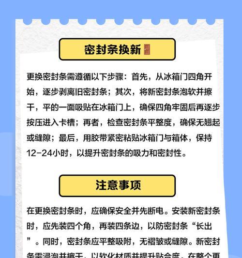 如何清洗冰箱门上的密封条（保持冰箱密封条清洁的简便方法）  第2张