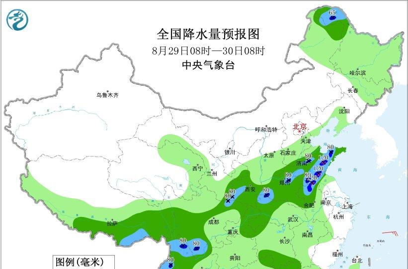 新一轮强降雨中心已定！8月30日天气预报，高温暴雨分布如下  第4张