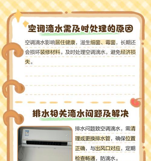解决空调内机滴水问题的有效方法（避免室内潮湿环境）  第3张